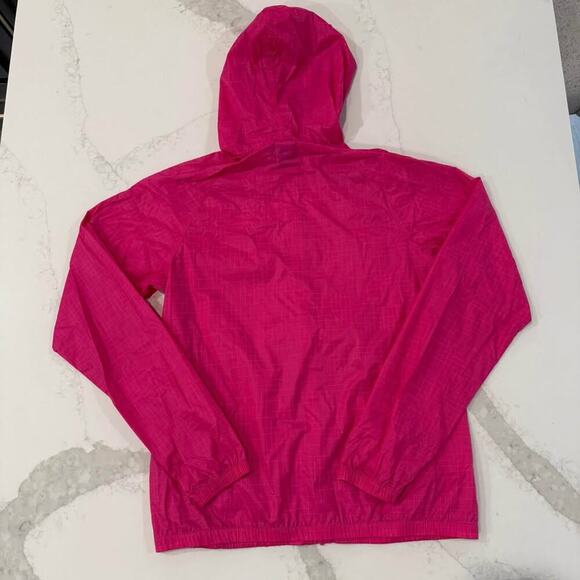 Vintage Nike ACG Running Windbreaker Rain Jacket Womens Small Bright Pink Check - Picture 7 of 8